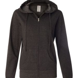 Grey  XX- Large  Juniors Independent Trading Zip Hoodie